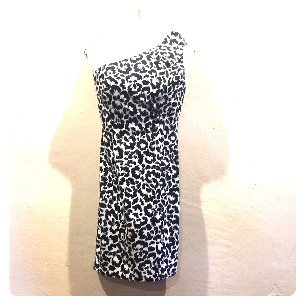 Black and white business casual dress